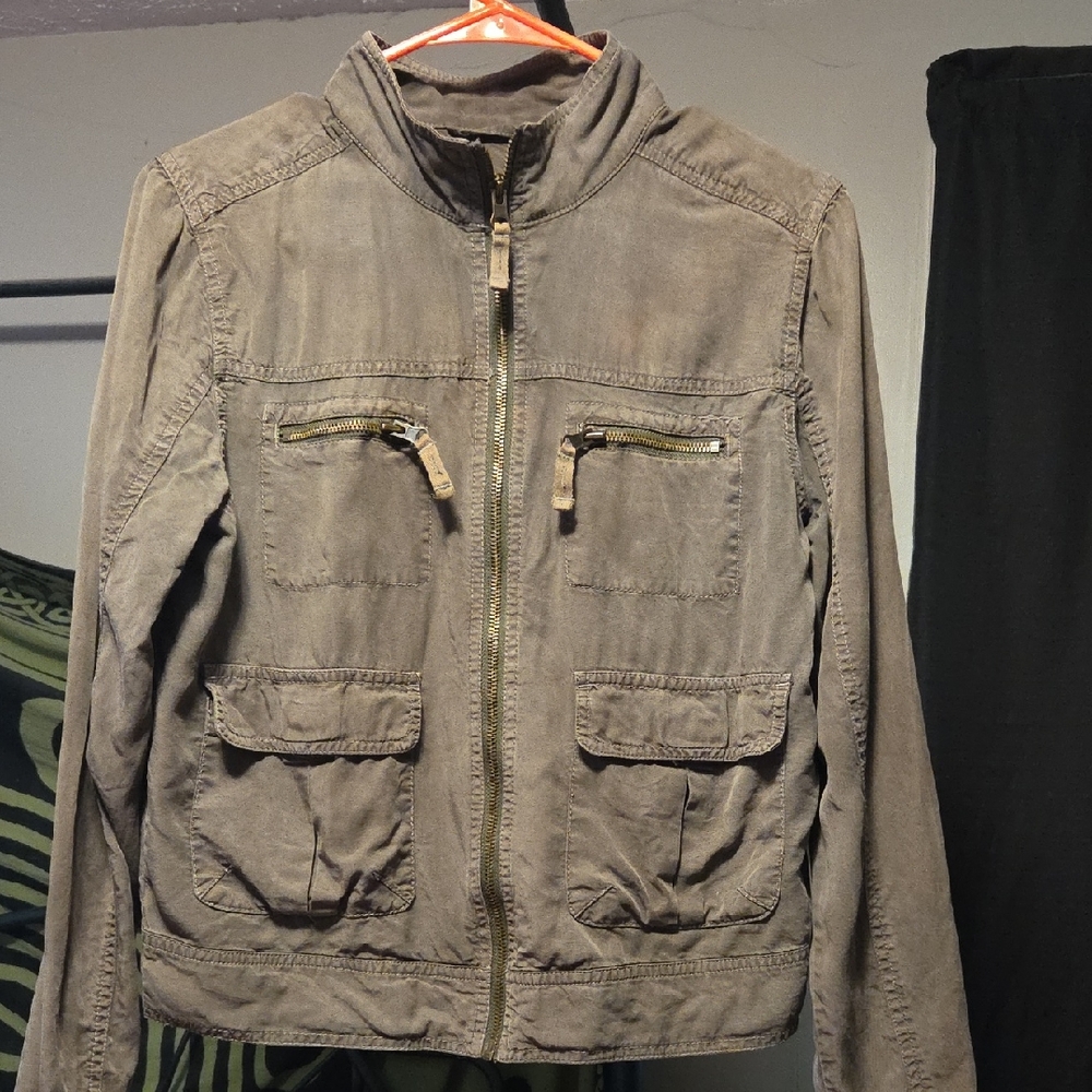 Mossimo Supply Co. Olive Military Jacket Women's M